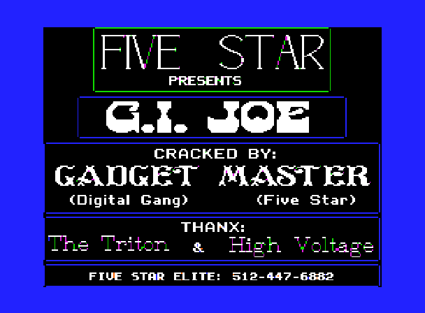 G.i. Joe Title Screen
